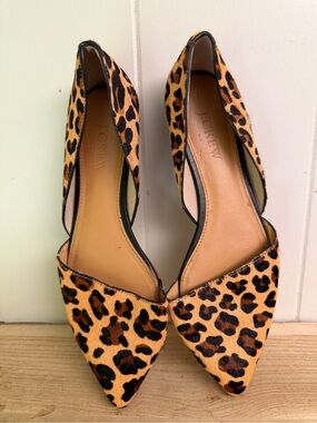 J. Crew Leopard Print Pointed Toe Flats - Tan/Black size 6